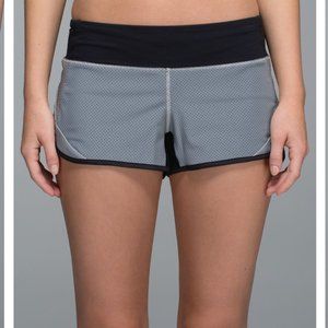 Lululemon Run Speed Short Reflective black, silver, size 10